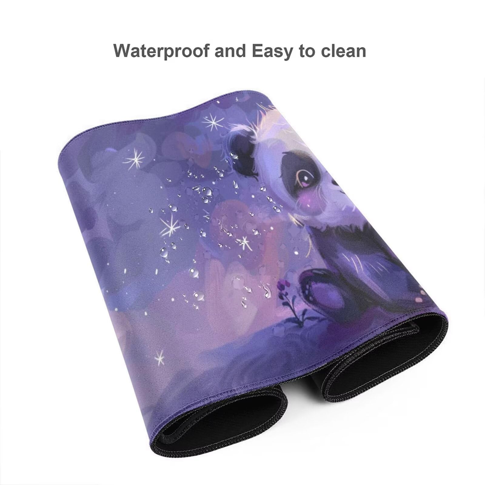 Tappetino Mouse Carino Panda gigante tappetino mouse xxl gaming 1200x600x3mm Grande Tappetino per mouse waterproof，superficie prova di versamento e base antiscivolo，casa Ufficio scrivania Decor H51