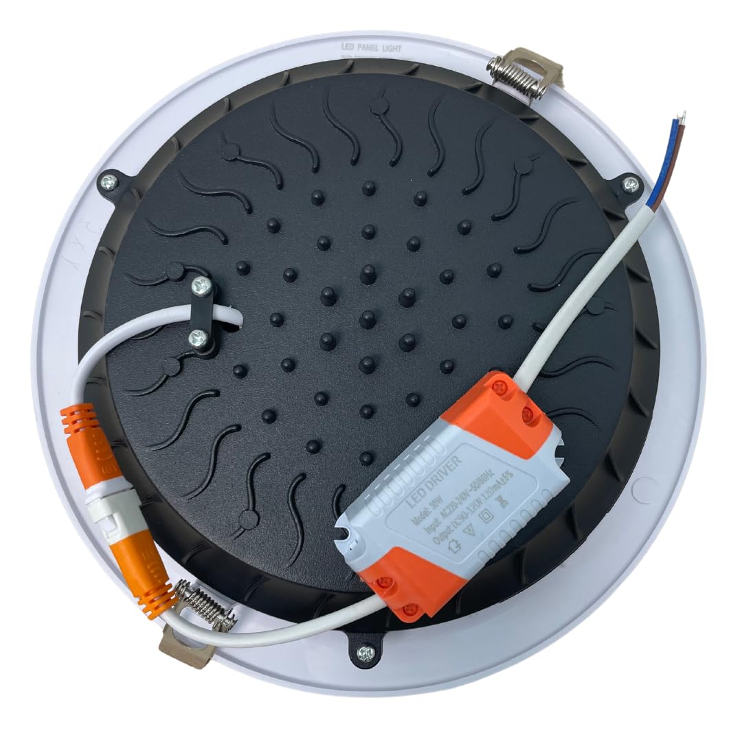 Jandei – Downlight LED COB 30W Empotrar, Foco Marco Redondo Blanco, 212x52mm (Hueco de Corte 185mm), 2250 Lumen, IP44. Ideal para Salón, Cocina, Baño, 10 piezas (Luz Cálida 3000k)
