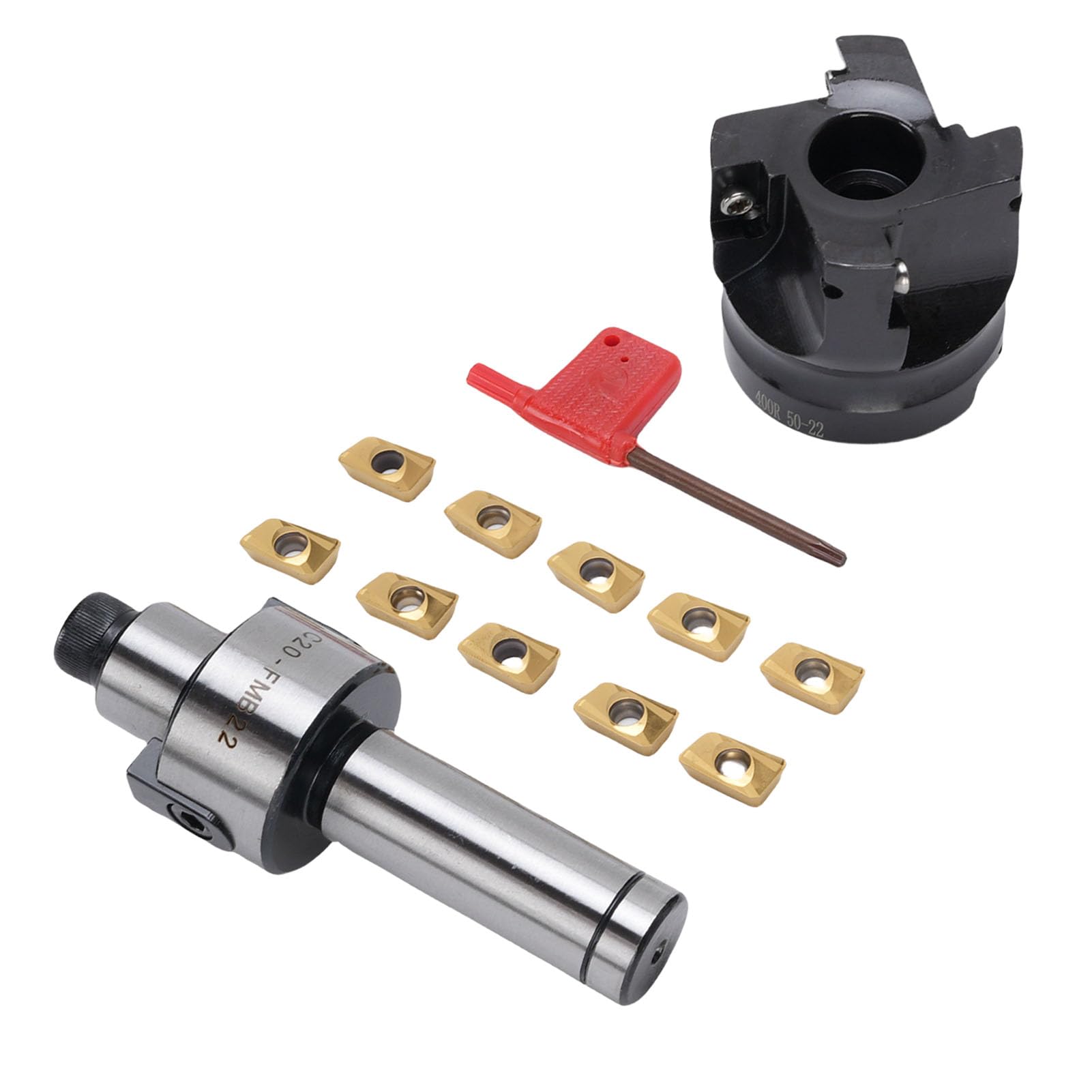 400R 50 22 4T Frez Czołowy 50mm 4-ostrzowy Frez Palcowy z Wkładkami z Węglika APMT1604 do Frezarki CNC Tokarka Wytaczadło