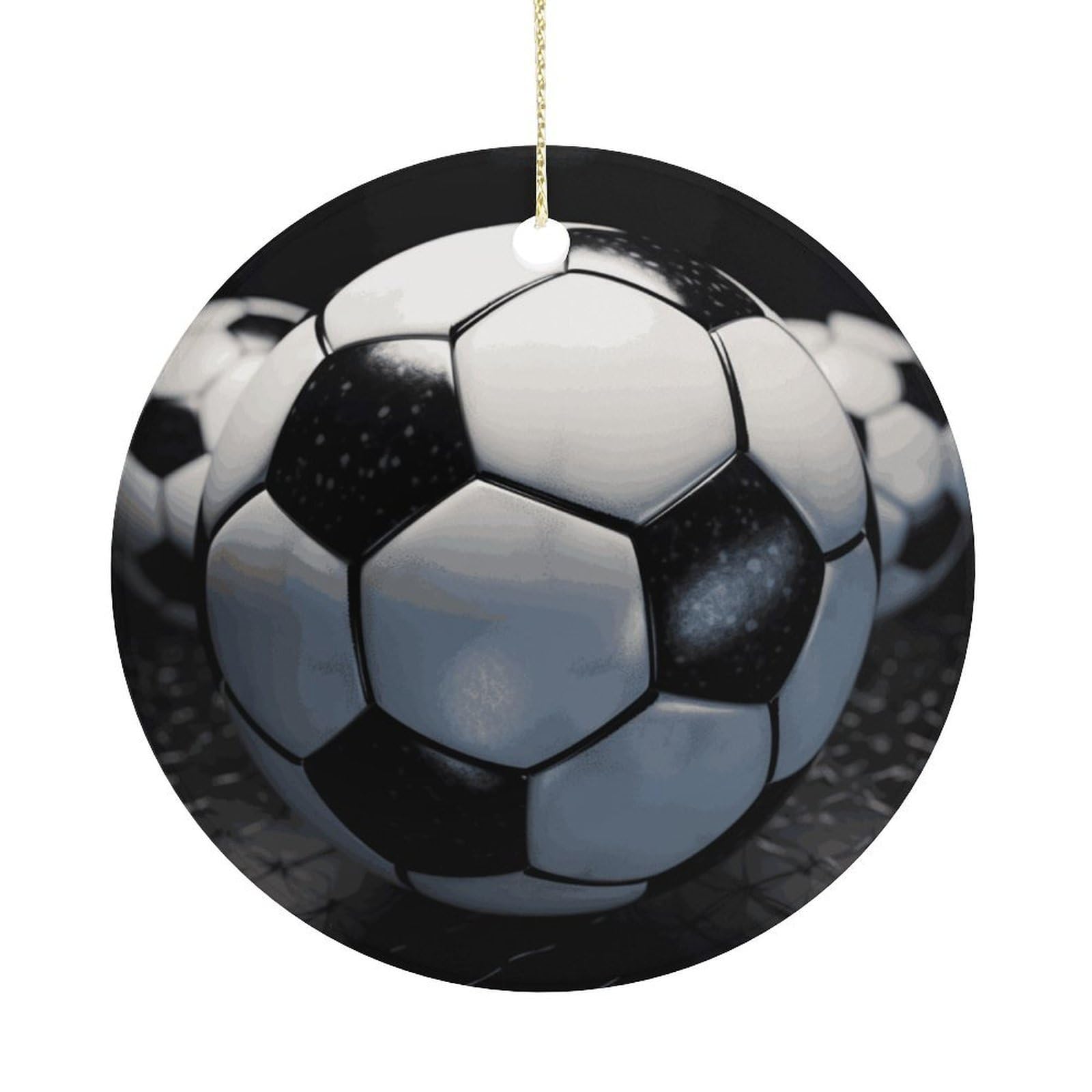 Adfgyerh Women's Style Soccer Ball Hanging Ceramic Ornaments, Christmas Tree Decorations, Funny Home Decor Gifts For Sisters & Work Best Friends