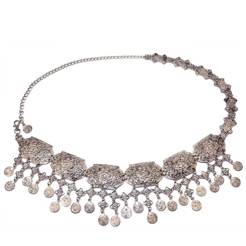 Ethnic Wind Metal Coin Pendant Waist Chain Jewelry Multi-Layer Tassel Long Belly Chain Waist Chain Belt