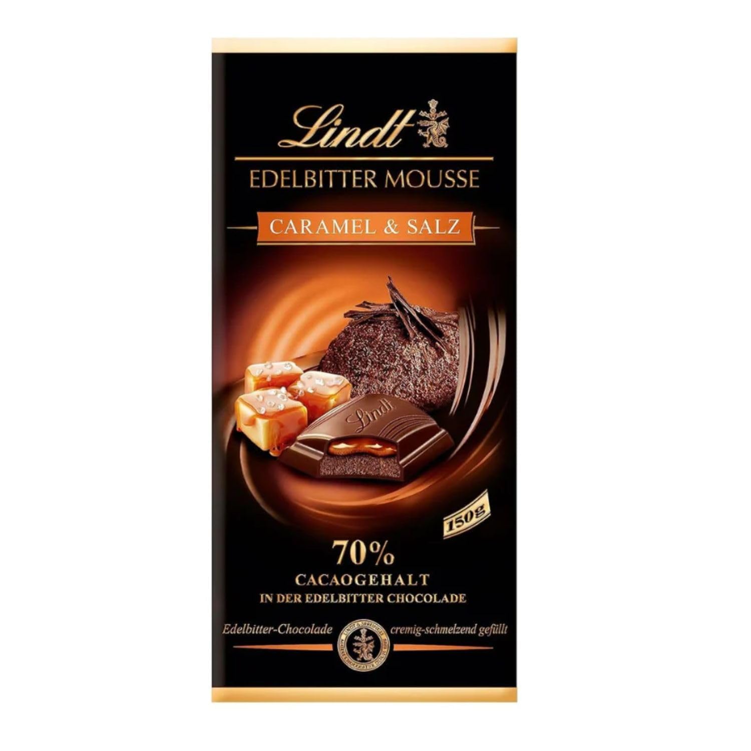 Lindts Edelbitter Mouse Caramel & salt Typical Aromatic Note Of 70% Fine Dark Chocolate, Rounded Off By Seductive, Delicate Caramel, Kissed By a Hint of Salt 150g (B0DDQDTNXQ) Amazon Price History, Amazon Price Tracker