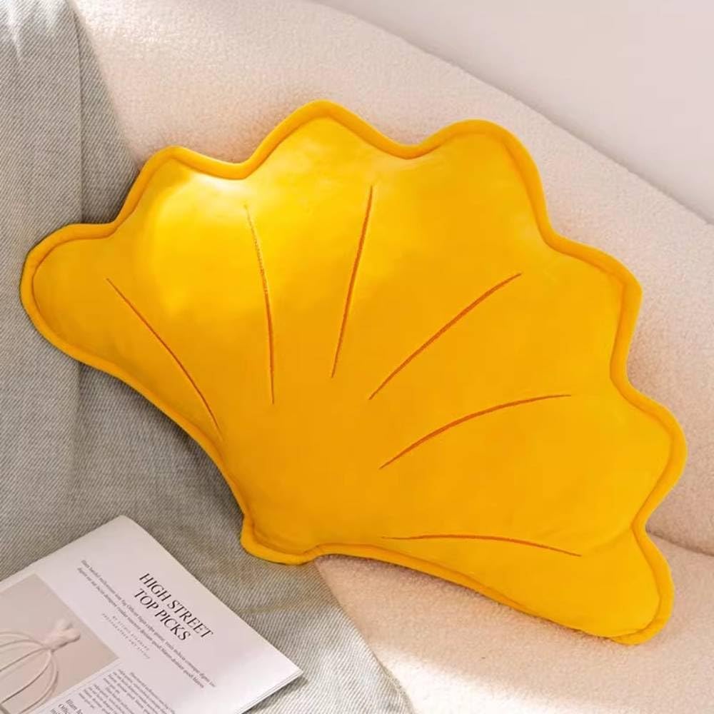 Hanchiweier Leaf Pillow,3D Leaf Shaped Throw Pillow Leaves Sofa Throw Pillow Cushion Plant Pillow Home Decoration for Car Bedroom Sofa Couch Living Room (Ginkgo biloba,21.5 in)