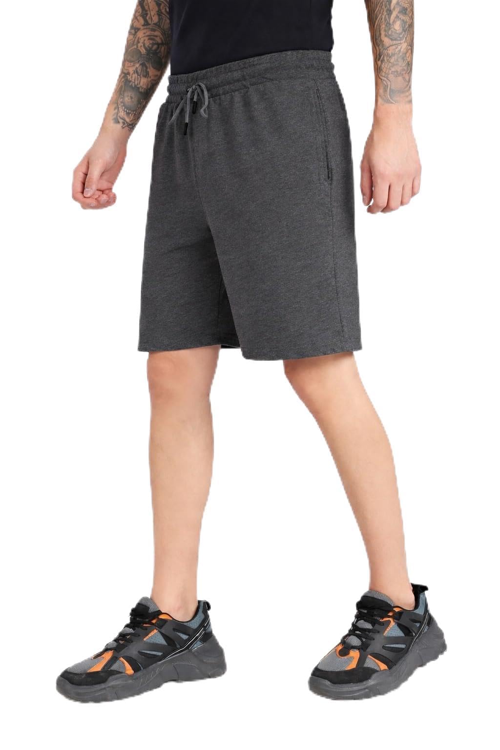 Cotton Shorts for Men | Casual Knee Length Lounge Shorts with Drawstring Waist & Side Pockets | Regular Fit-picture-26