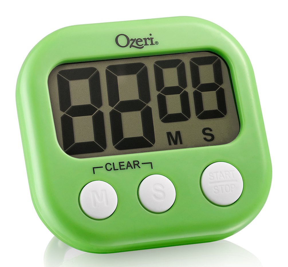 Ozeri KT1-L - Temporizador de Cocina y Eventos, policarbonato, Color Verde Lima