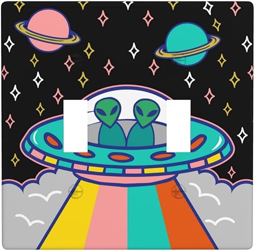 Miniatura 9 de Placa de pared para interruptor de luz de palanca, torre de montaña con diseño de cerezo japonés, cubierta de doble interruptor, tamaño de 2 bandas,