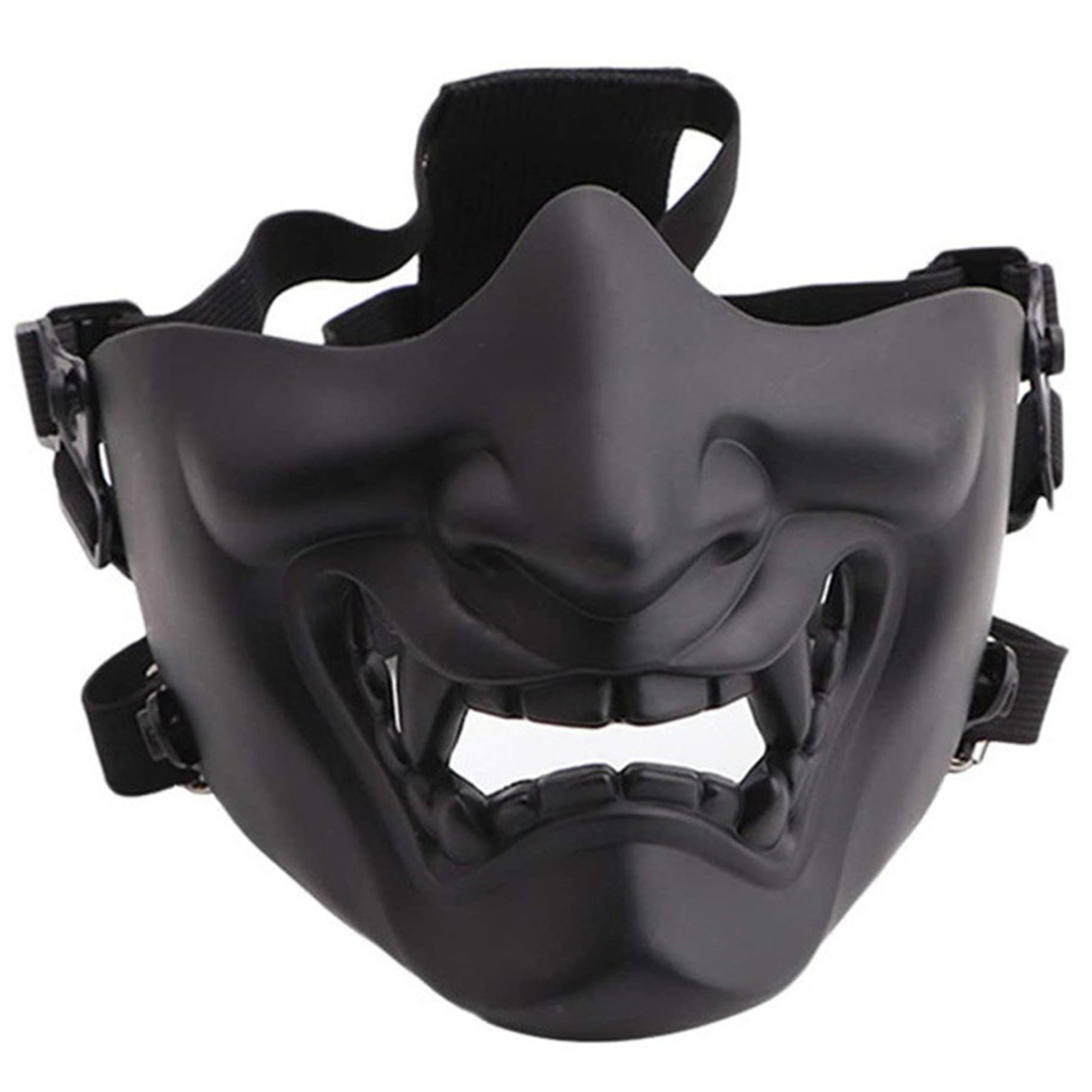 Masque samouraï airsoft demi-visage protecteur pour jeu extérieur et Halloween