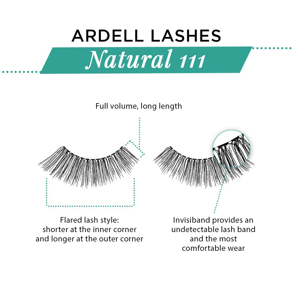 Ardell Natural Lashes False Eyelashes 111 Black (4 pack)