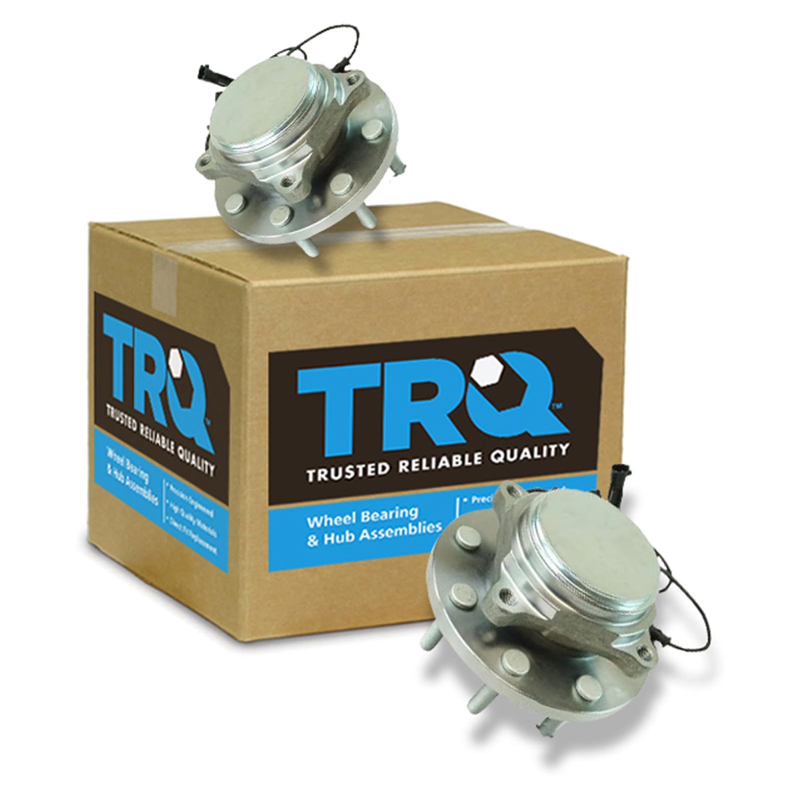 TRQ 2 Piece Front Wheel Bearing &amp; Hub Assembly Set
