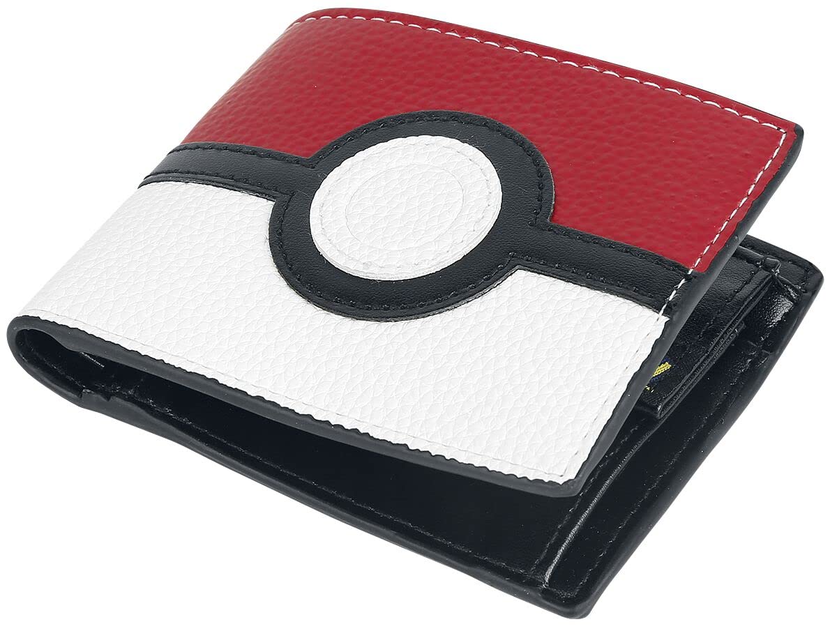 EMP Pokémon Pokeball Wallet Geldbörse für Männer - Anime/Gaming Fan-Merch, Kunstleder, rot/schwarz/weiß