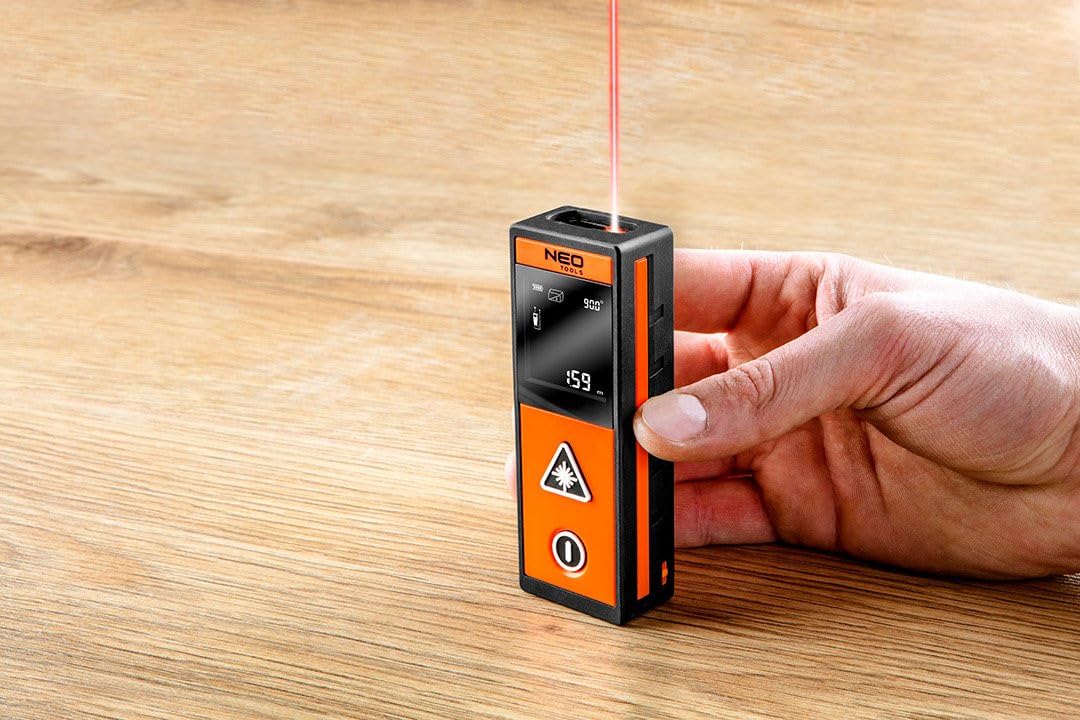 Medidor de distancia NEO 40m, pantalla táctil con láser