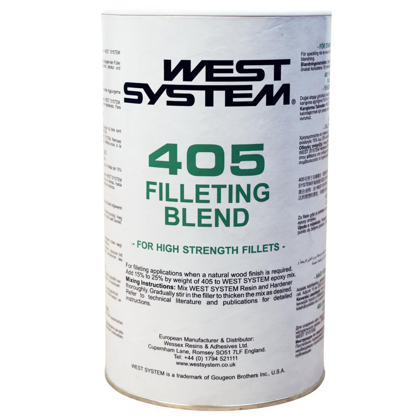 WEST SYSTEM 405 Filleting Blend Filler 150g - Thickens Epoxy for Wood, Marine & Fibreglass Repair - Waterproof, Multi Purpose Adhesive Powder for 2 Part Epoxy - for Interior & Exterior Use