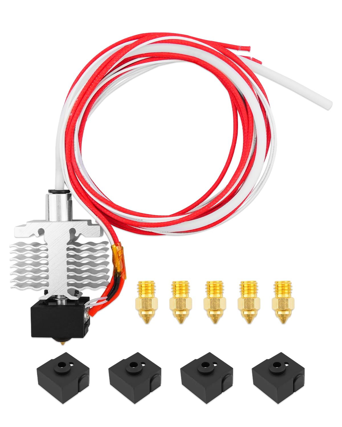 Hotend Kit Compatible with Ender 3 V2 Neo, for Ender 3 Max Neo, for Ender 3 Neo 3D Printer, Hot End Kit with Brass Nozzles and Silicone Socks