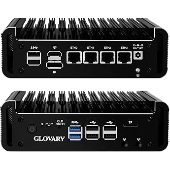 Firewall Mini PC Quad Core N100 DDR5 16GB RAM 128GB NVMe SSD 4 x 2.5GbE i226V LAN Fanless Ethernet Computer Micro Router Appliance AES-NI TF Support Pfsense OPNsense