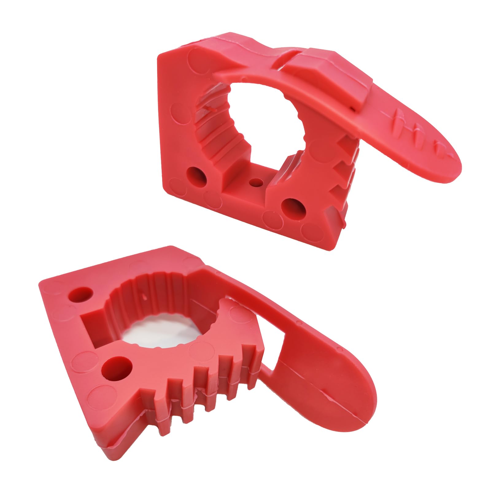 Pikioraz 2Pcs Red Roof Rack Mounting Bracket, Shovel Holder Mount for 1-1/7in to 1-4/9in Diameter Tools and Equipment, Roof Rack Mount for ATV UTV RV