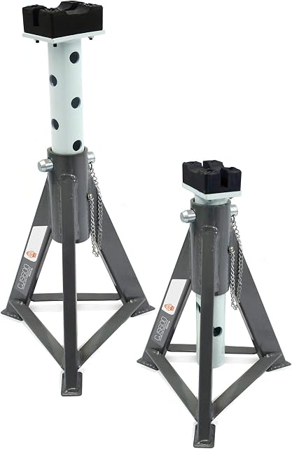 MAXTOOLS CJS600 Car Repair Stand with Adjustable Rubber Head, 6 Tonne Capacity