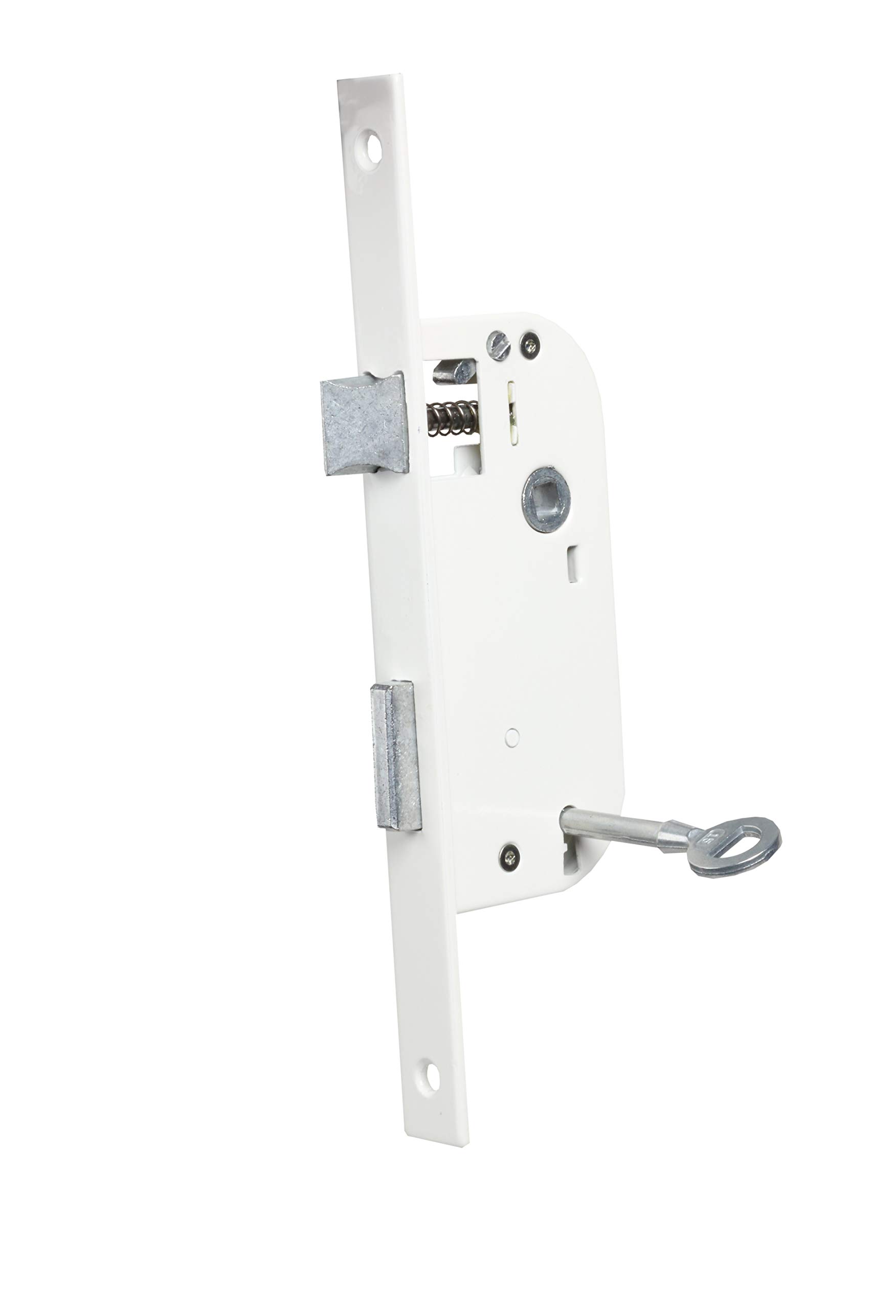 Bricard 2684 Serrure à encastrer axe 40 mm pour Porte de Chambre, Clés de sûreté 4 Gorges, Coloris Blanc