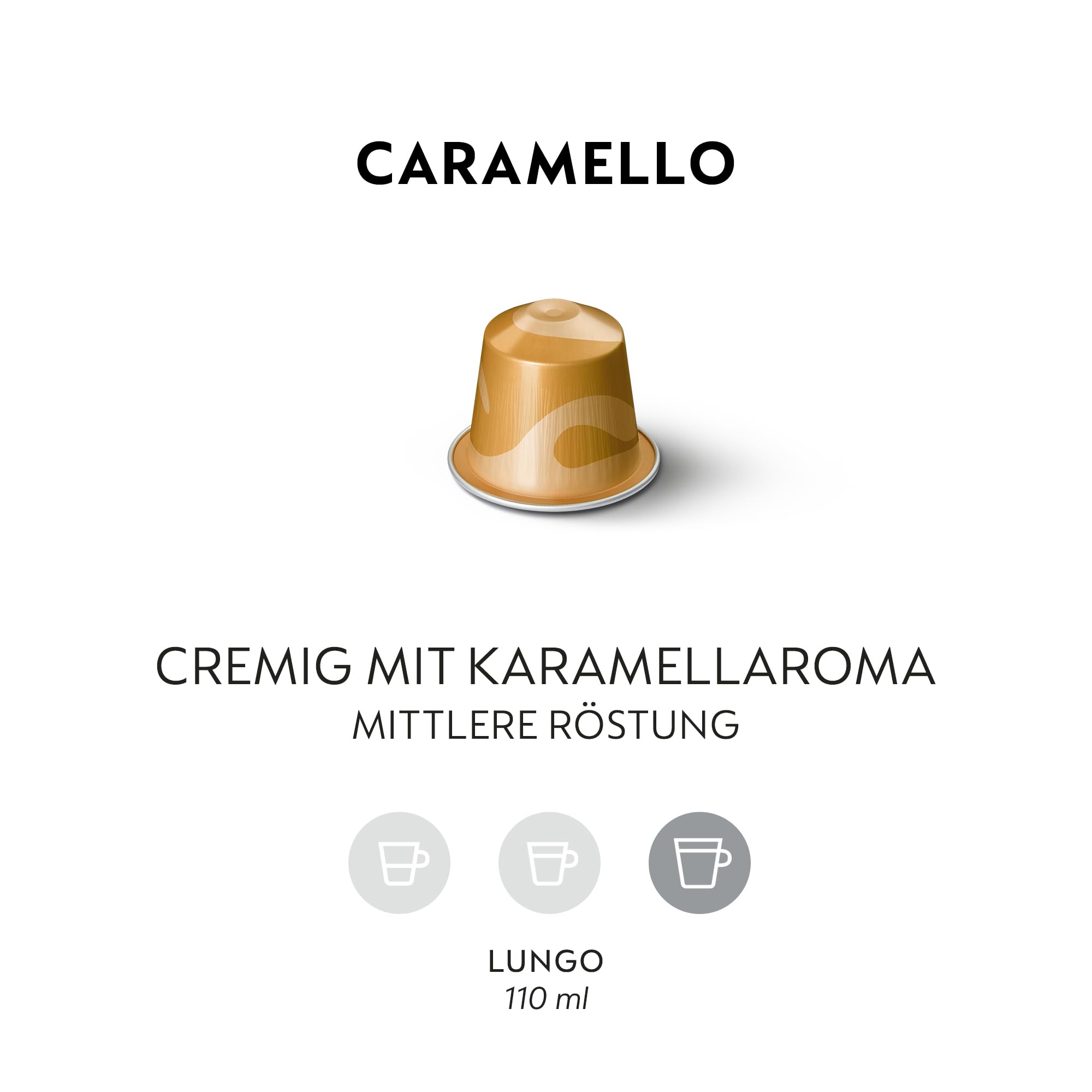 NESPRESSO ORIGINAL Caramello 100 Kaffeekapseln | Arabica Kaffee, Karamell Aroma, Ideal für Lungo & Cappuccino