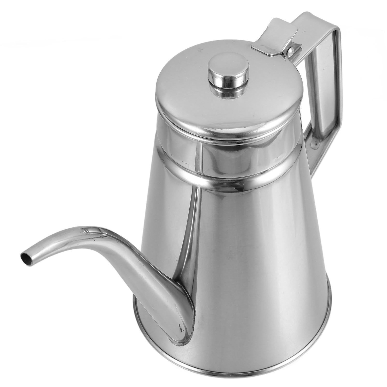 Aceitera antigoteo de 1l en acero inoxidable para cocinas domésticas con mango ergonómico