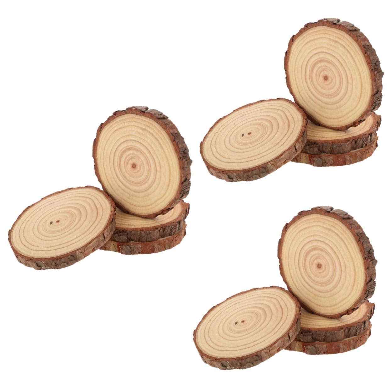 Tofficu 12stücke Unbearbeitete Holzscheiben Für Bastelarbeiten Runde Holzstücke Malen Und Dekorieren Natürliche Holzornamente Für Hochzeiten Partys Und Wohnkultur