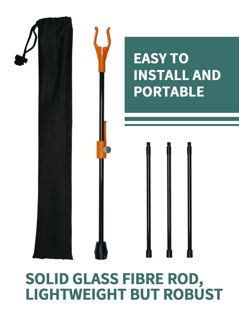 longbowmaker Archery Bow Stand Recurve Bow Compound Bow Stand Rack Holder 48cm Height (ORANGE), as picture - Image 4