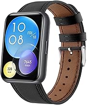 Leather Bracelet Compatible with Huawei Watch Fit 2 for Men and Women Genuine Replacement Strap with Watch Strap for Huawei Watch Fit 2