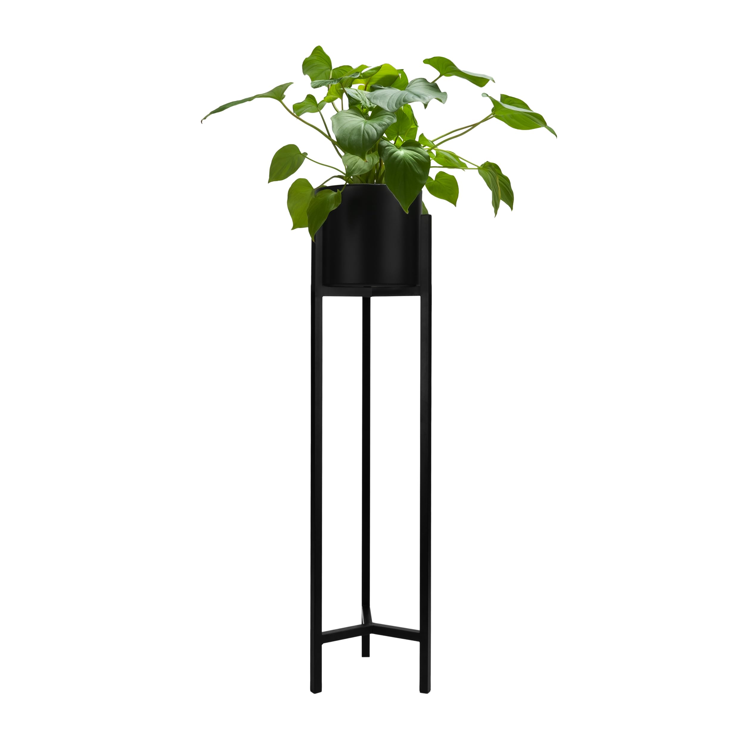 QUVIO Soporte para plantas con maceta, jardinera de pie, soporte para flores, soporte alto para plantas interior, exterior, soporte para flores, Decorativa soporte para Macetas, 22x22x90 cm