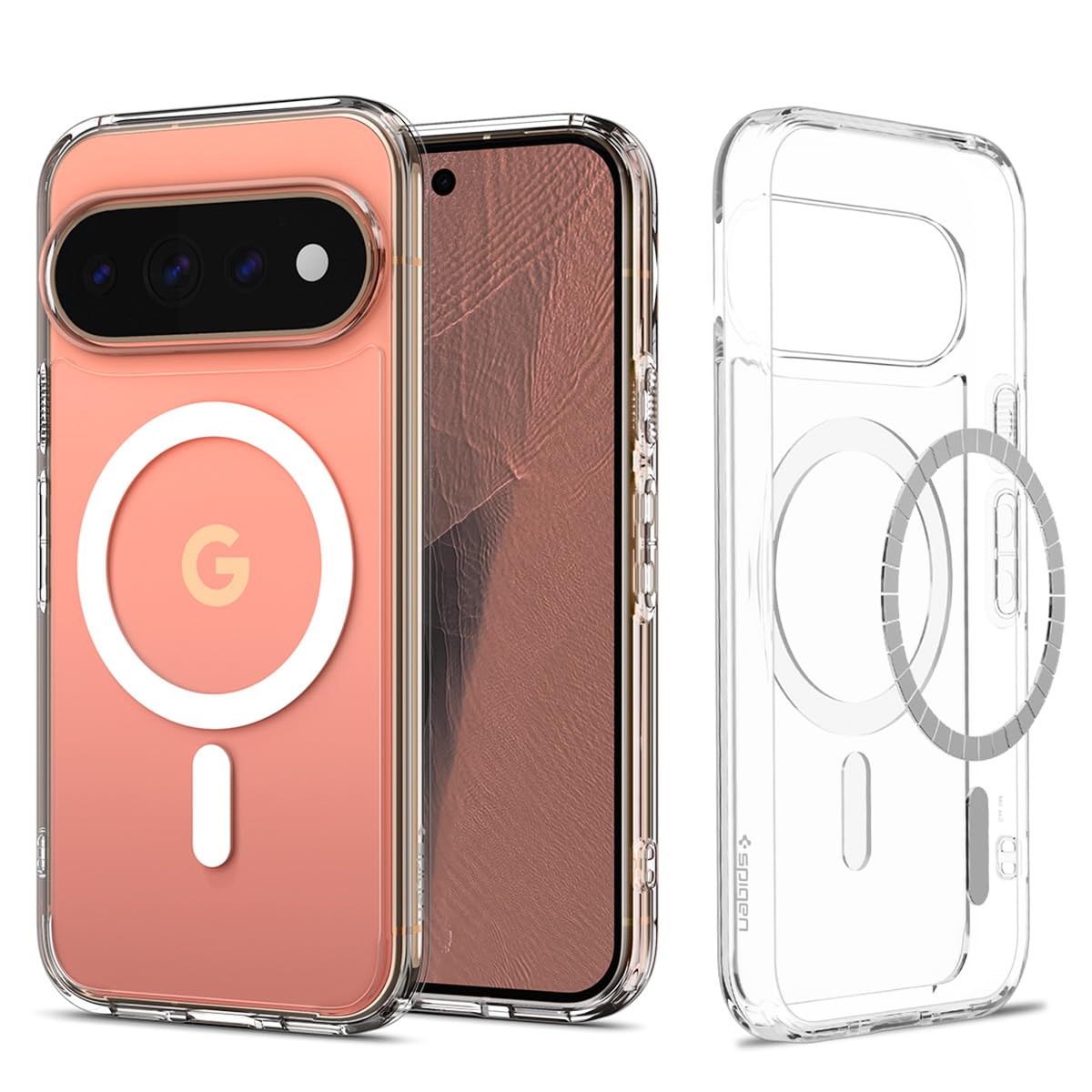 Spigen Ultra Hybrid MagFit for Google Pixel 11 Pro XL Case, Clear White | Compatible with Pixelsnap, Anti-Yellowing, Air Cushion Tech, Military-Grade Drop Protection, Compatible with MagSafe ClimatePartner certified