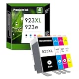 923e 923XL Ink Cartridge Replacement for Hp 923 Ink Cartridges Combo Pack for HP OfficeJet Pro 8130e 8132e 8135e 8138e 8139e OfficeJet 8120e 8122e 8124e 8125e Printers &lpar;4 Pack&rpar;