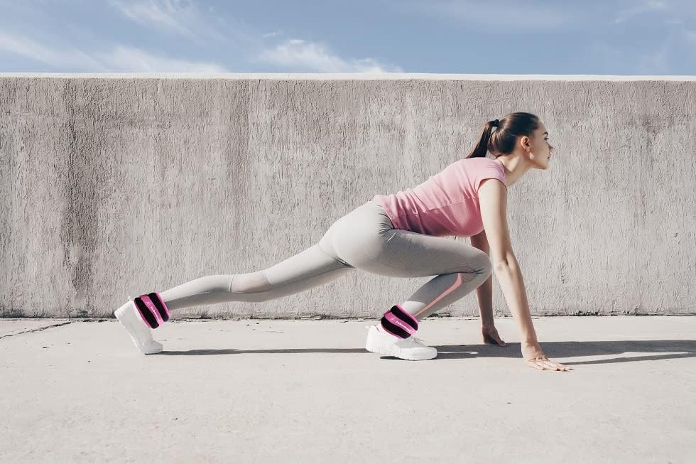 Miniatura 6 de Pesas de tobillo, 0.511.52345 libras, 1 par de pesas para muñeca, brazo, pierna para mujeres, hombres, niños, para entrenamiento de fuerza, correr,