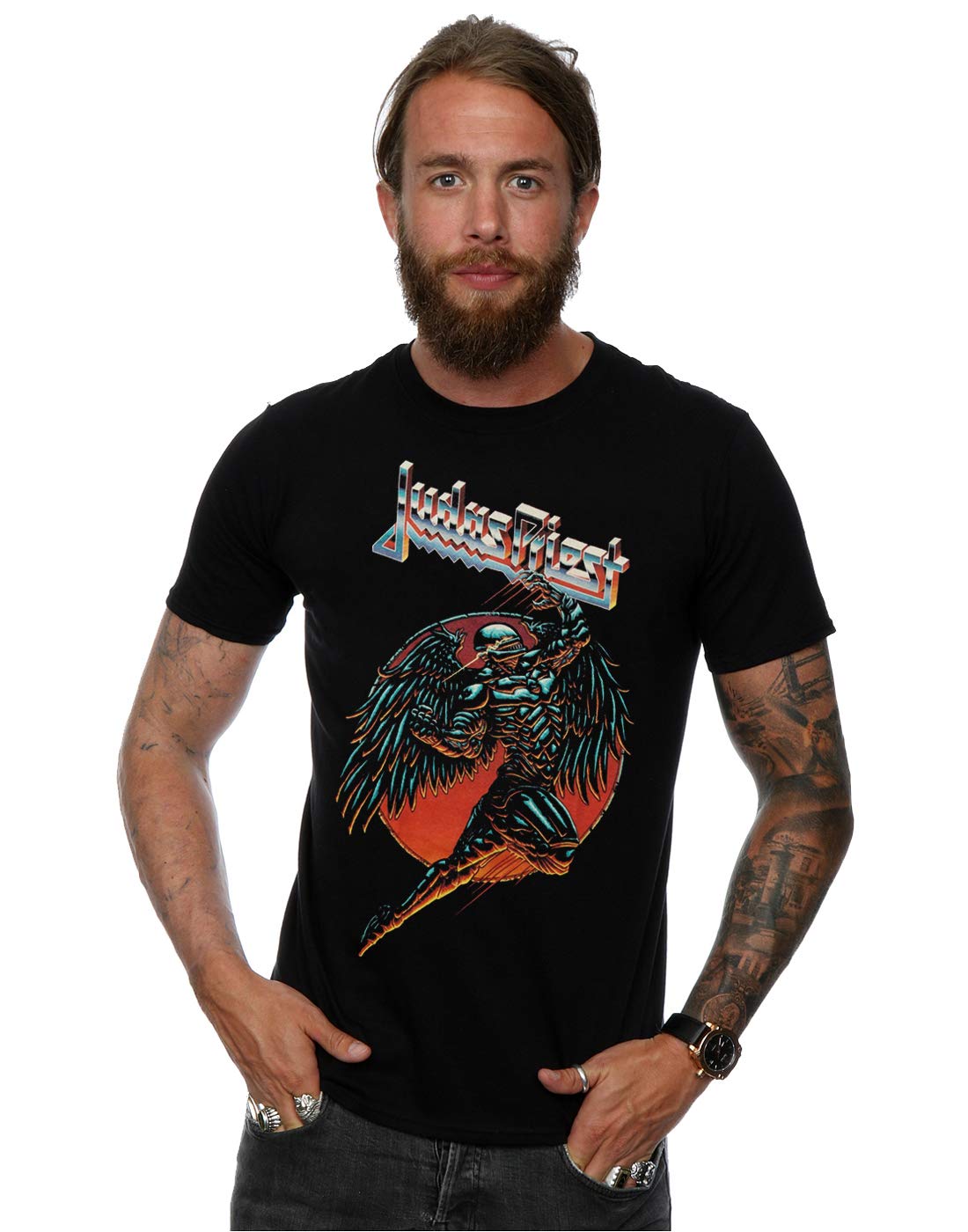 ABSOLUTECULT Judas Priest Men's BTD Redeemer T-Shirt