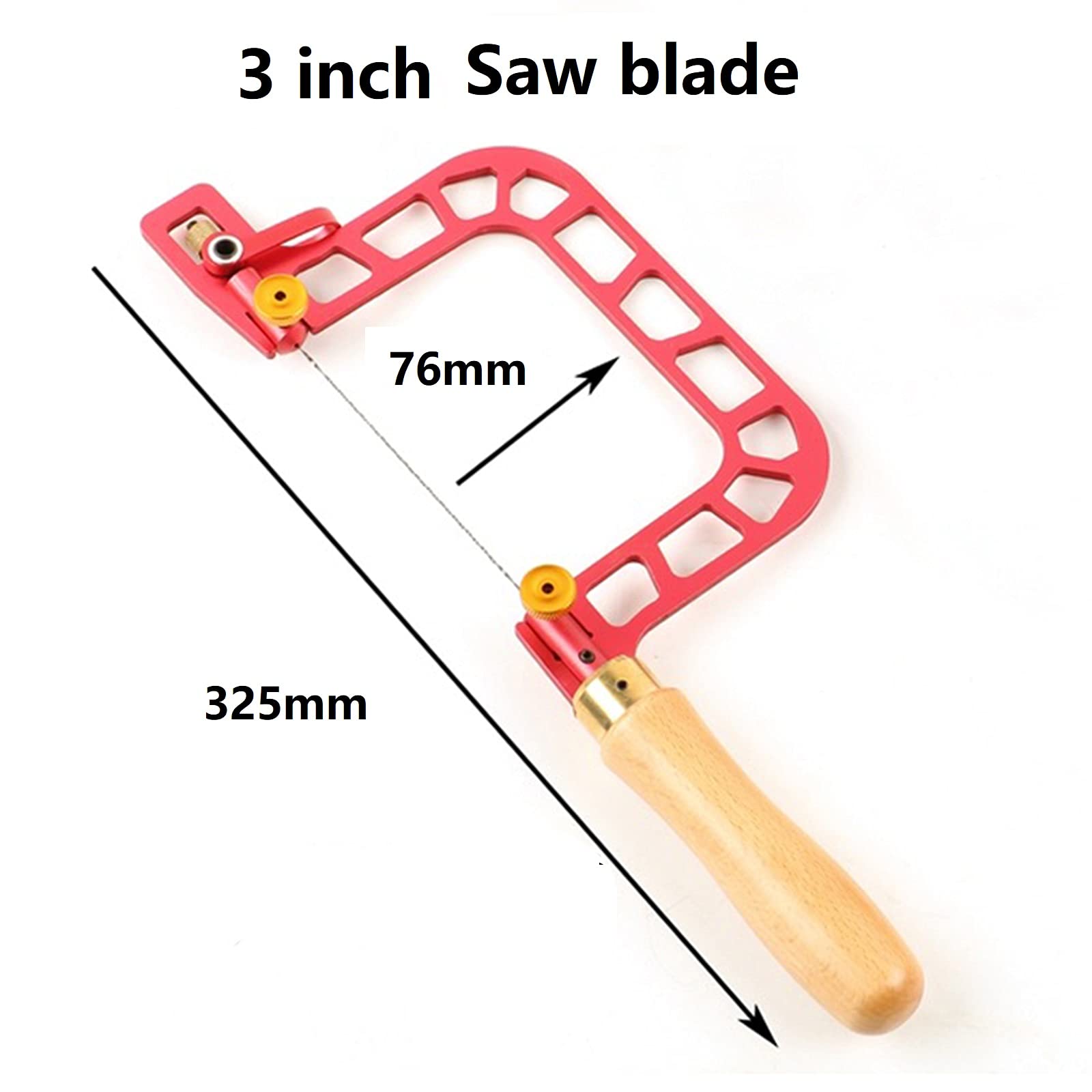 Laubsäge 3 Zoll Bügelsäge Dekupiersäge Bogensäge Drahtsäge Handsäge für Holz Metall Schmuckherstellung