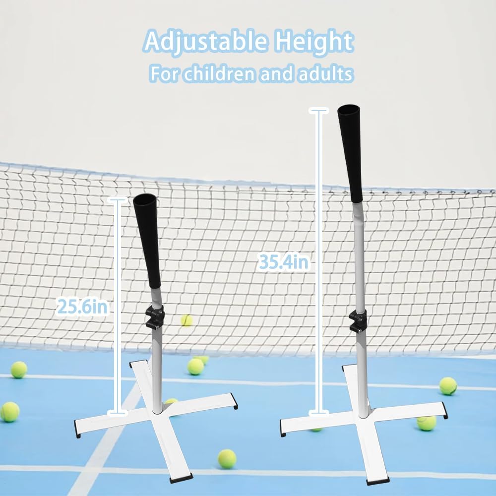 Tennis Training Equipment Tennis Training System Tennis Trainer Multifunctional Tennis Training Device Adjustable Height 25.6’’-35.4’’ Tennis Ball Pickleball