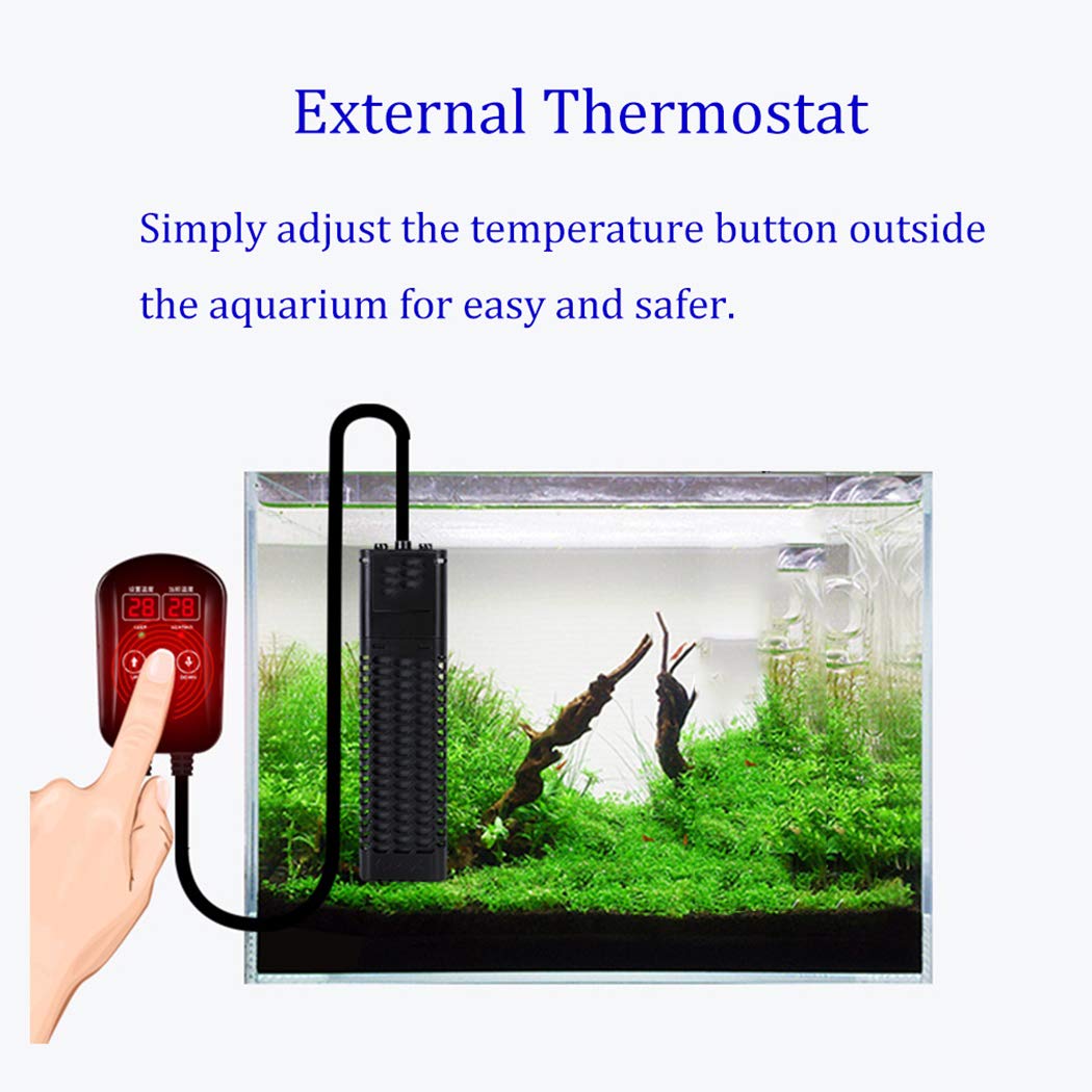 Varilla de Calentamiento del Acuario Tanque de Tortuga de Temperatura Constante automática Varilla de Calentamiento de eléctrico conversión de frecuencia PTC Ahorro de energía