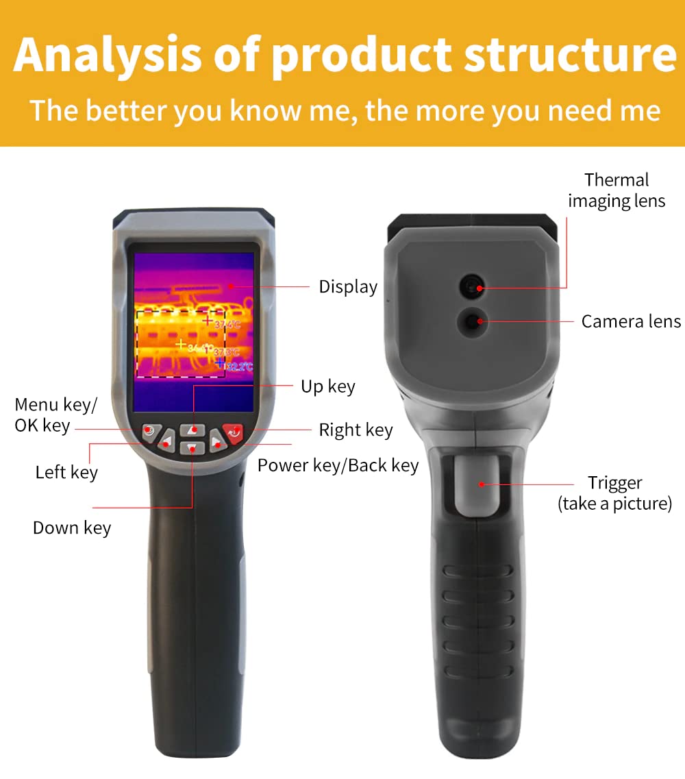 QDTimes Thermal Camera NF-521S IR Thermal Camera Imager 120 * 90 Resolution Without delay Automatic Tracking 8GB Thermographic Camera