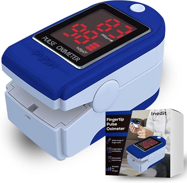 Pulse Oximeter - Oxygen Monitor Finger Adults And Children - Oxygen Monitor With LED Display And SpO2 Blood Oxygen Saturation Monitor