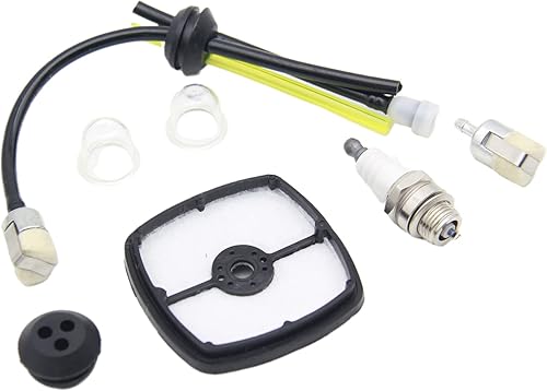 Kit completo de repotencia y ajuste compatible con Echo ES-250 PB-250 PB-250LN recortadora con filtro de aire, ojal del depósito de combustible y