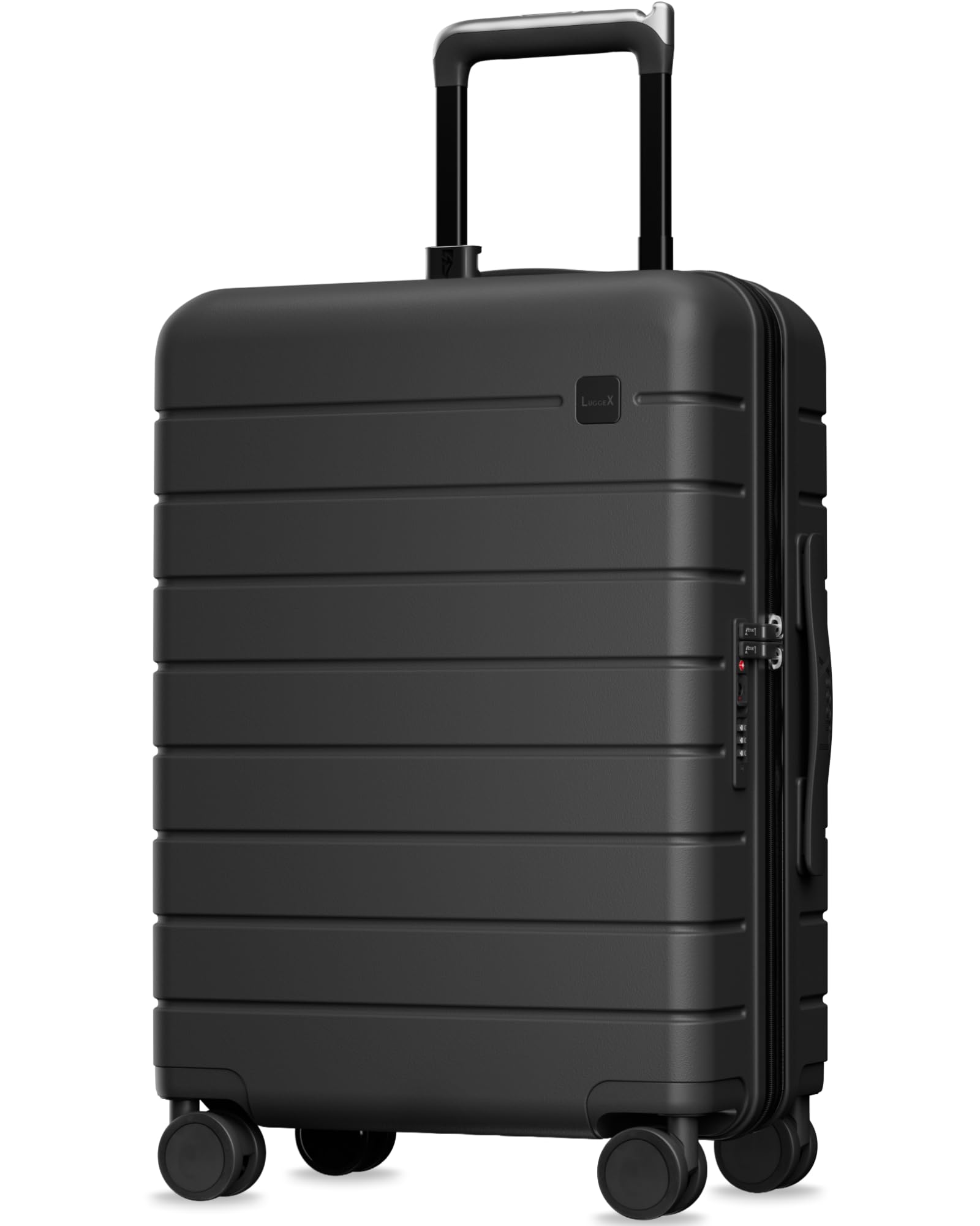 LUGGEX Carry On Luggage 22x14x9 Airline Approved HUP3 Accelerate Access with DiHook Handy Pouch 20 inch Expandable Hard