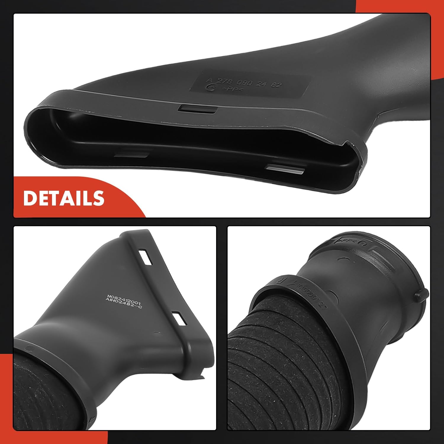 A-Premium Engine Air Clean Intake Tube Hose Compatible with Mercedes-Benz GL450 2013-2014, GL550 2013-2016, GL63 AMG 2013-2016, GLE63 AMG S 2016-2019, GLS550 2017-2019, GLS63 AMG, ML550, ML63 AMG