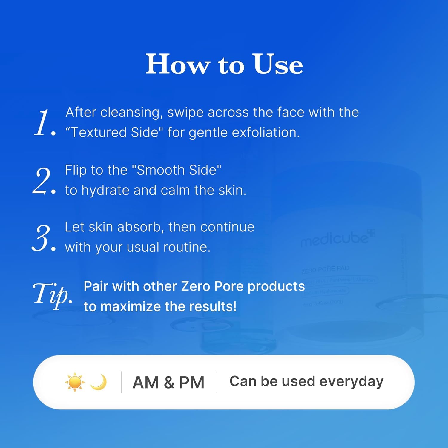 Medicube ZERO PORE PAD 2.0, 70pcs - Gently exfoliating face pads