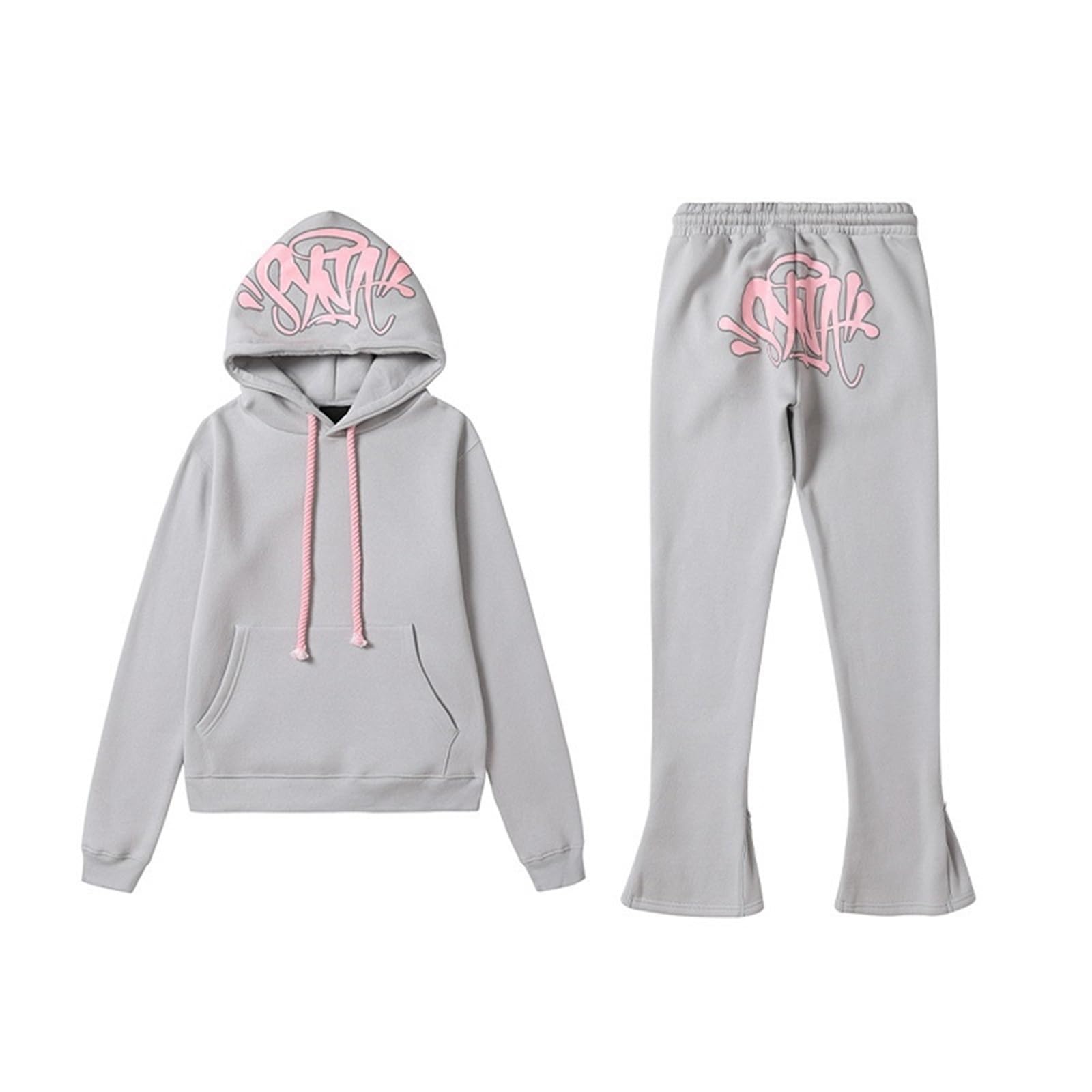 SHANGSINA Syna World Chándal Cotton Para Hombre,Conjunto De Sudadera Chaqueta Capucha Pantalones,Sudadera Deportiva,Pantalones,Bordado trapstar Unisex Otoño Traje De Baloncesto Camisa