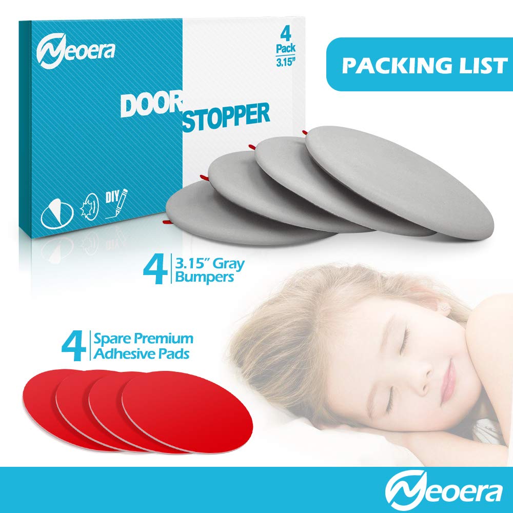 Tope para puerta de pared de goma suave redonda, protector de pared de silicona, 9.8 pies, autoadhesivo para puerta 6