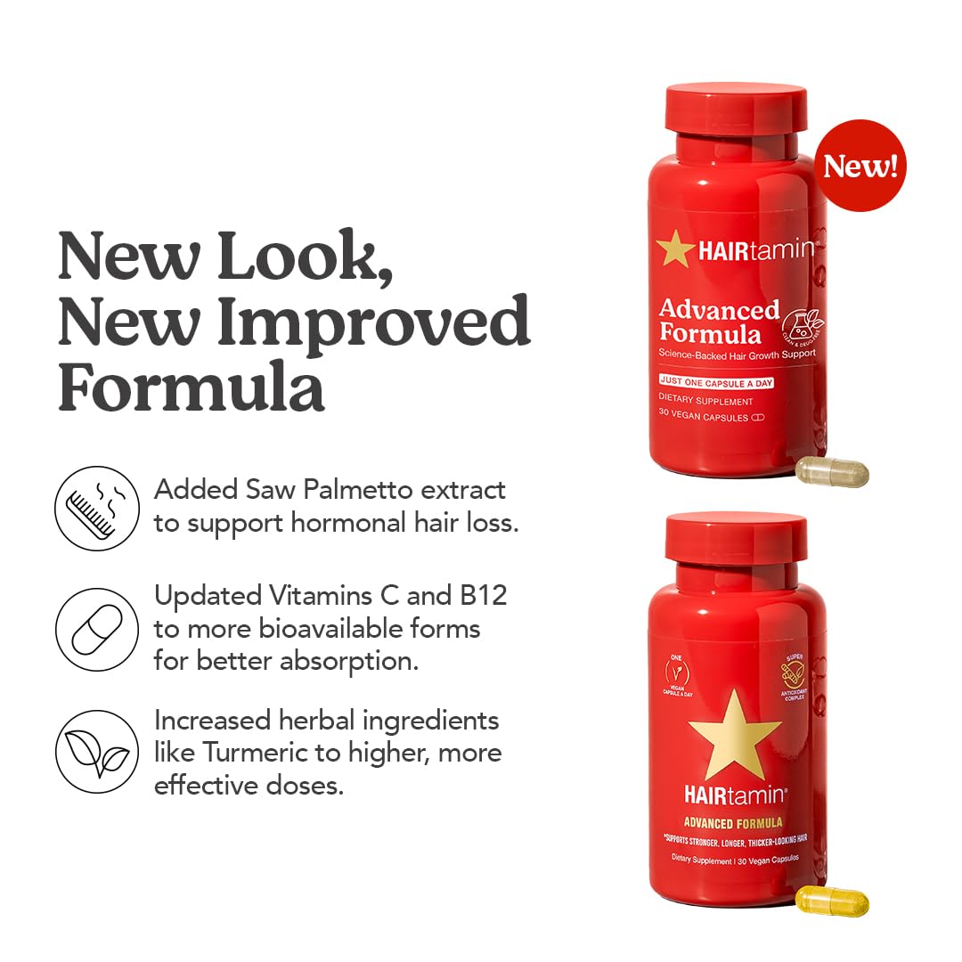 HAIRtamin Hair Vitamins with Biotin, Vegan Capsules, 1 Month Supply — Amazon image 8