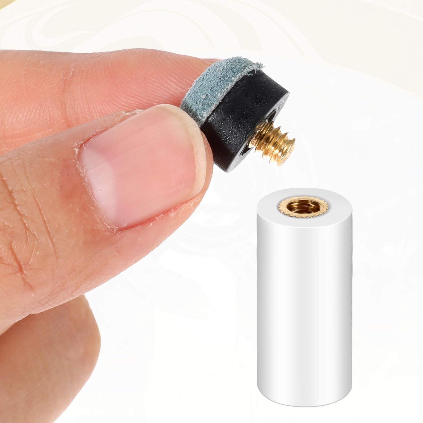 QEEGO Billard Queue Spitzen 10 Sets - Ersatzspitzen 12mm/13mm Mit Hülsen