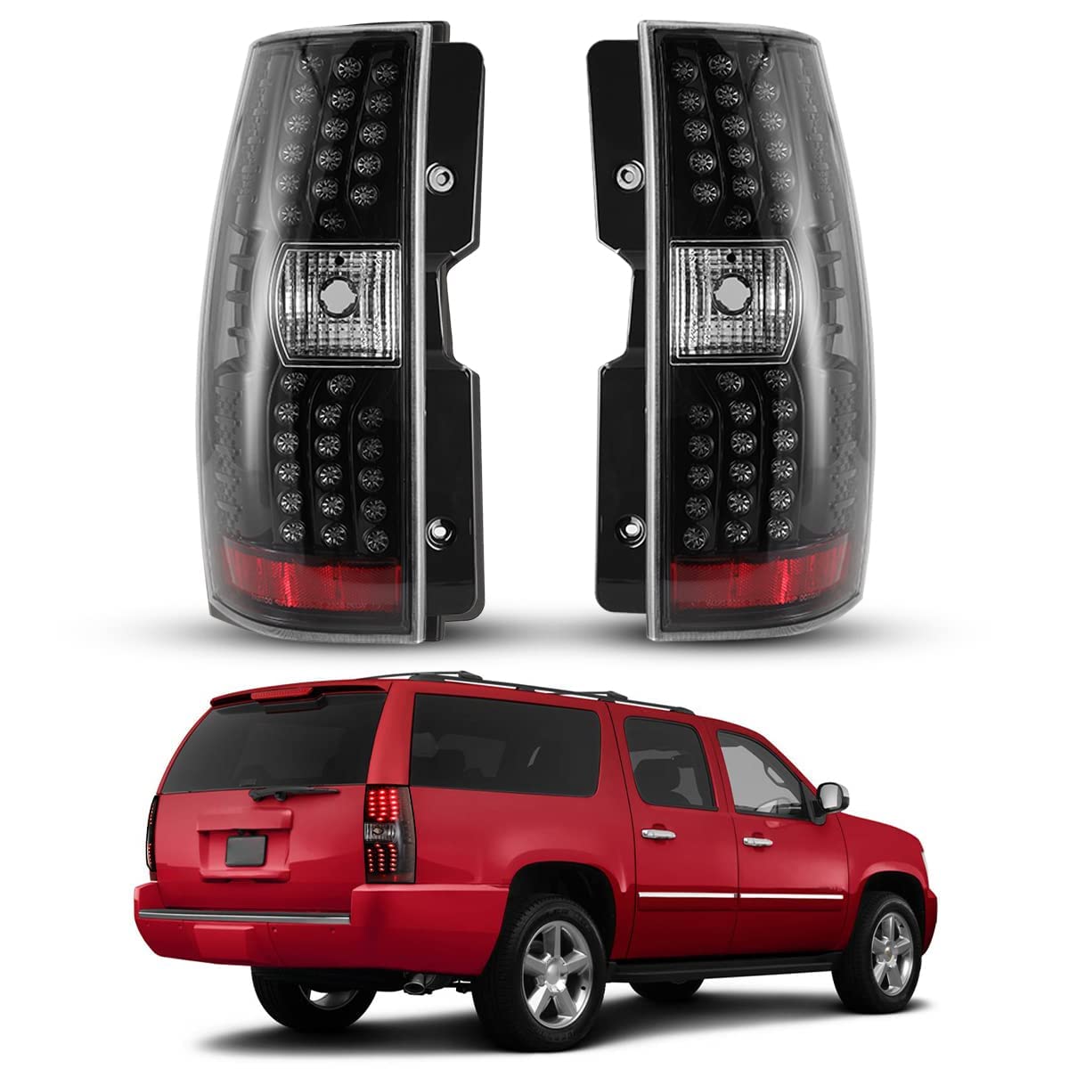 【美品】サバーバン LEDスモークブラック テールランプ 4点セット 美品】サバーバン LEDスモークブラック テールランプ 4点セット