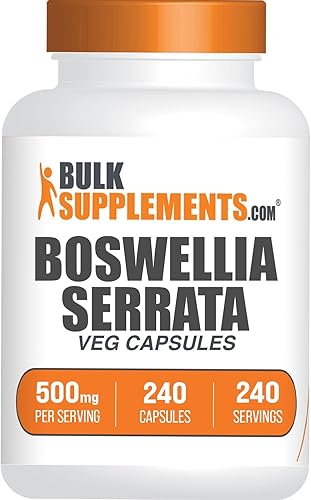 BulkSupplements. com Boswellia Serrata - Cápsulas de extracto de Boswellia Serrata - Suplemento Boswellia Serrata, sin gluten, 1 cápsula por