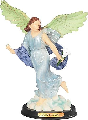 ICE ARMOR 10" H Arcángel Gabriel Estatua El Mensajero Ángel Santa Figura Decoración Religiosa