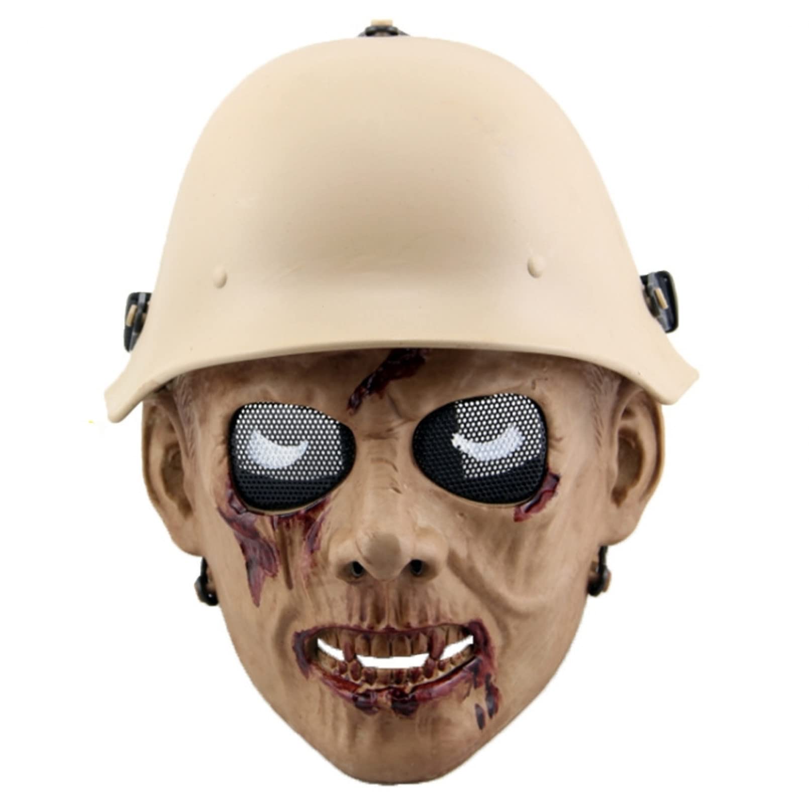 Máscara de Halloween Zombie Soldier Skull Tactical Cara completa Paintball Máscara Cs Juego de guerra de miedo Cosplay Máscara de fiesta de Halloween