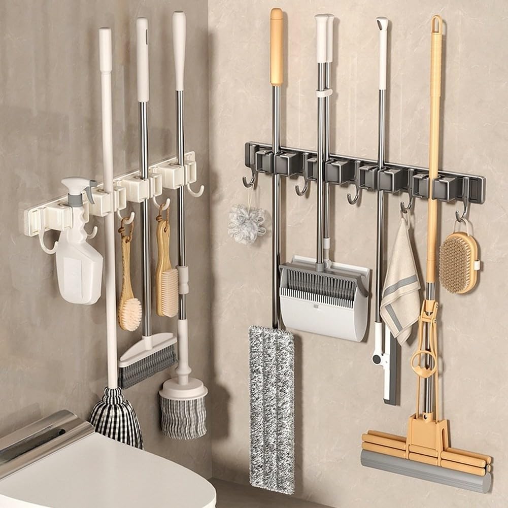 Organizador Fregona Aluminio Humedad Cocina Organizador Fregona(four)