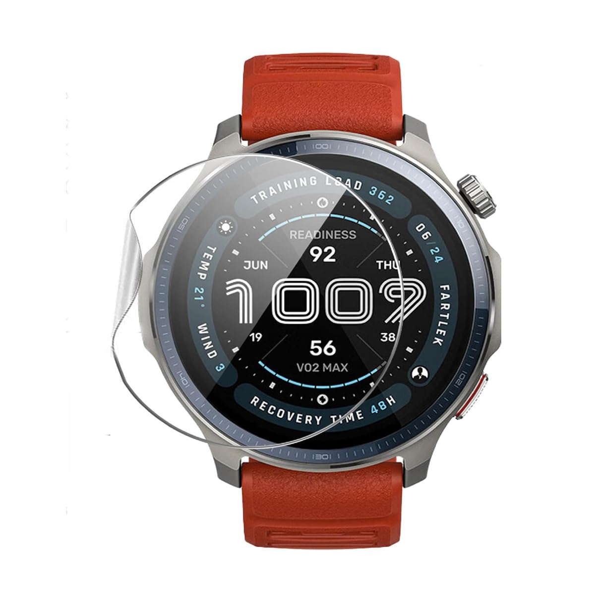 5 Piezas Compatible con Ama zfit Balance2 Protector de Pantalla 1.5" Accesorios,Cristal líquido para smartwatch,Protector hidrogel full coverage,película protectora Auto-reparación burbujas